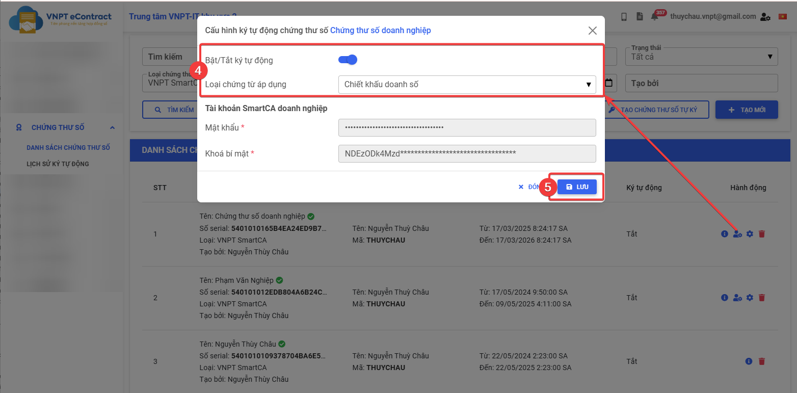 Enable automatic signing configuration