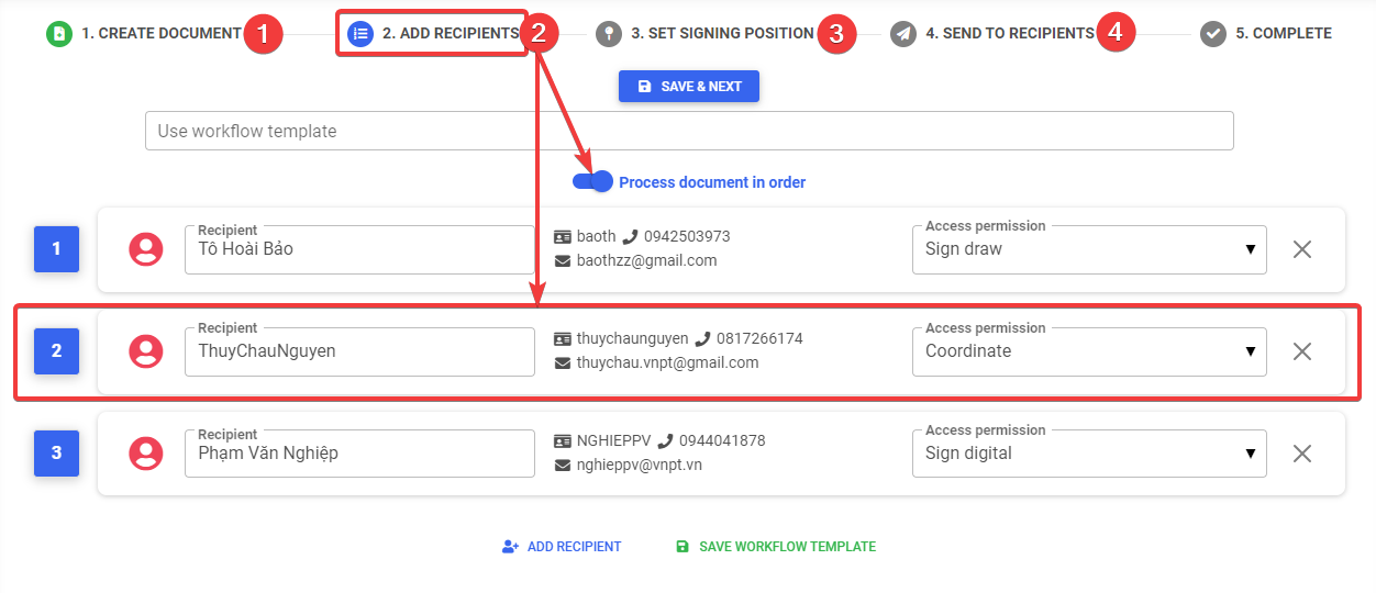 Assigning the coordinator at the middle of the workflow