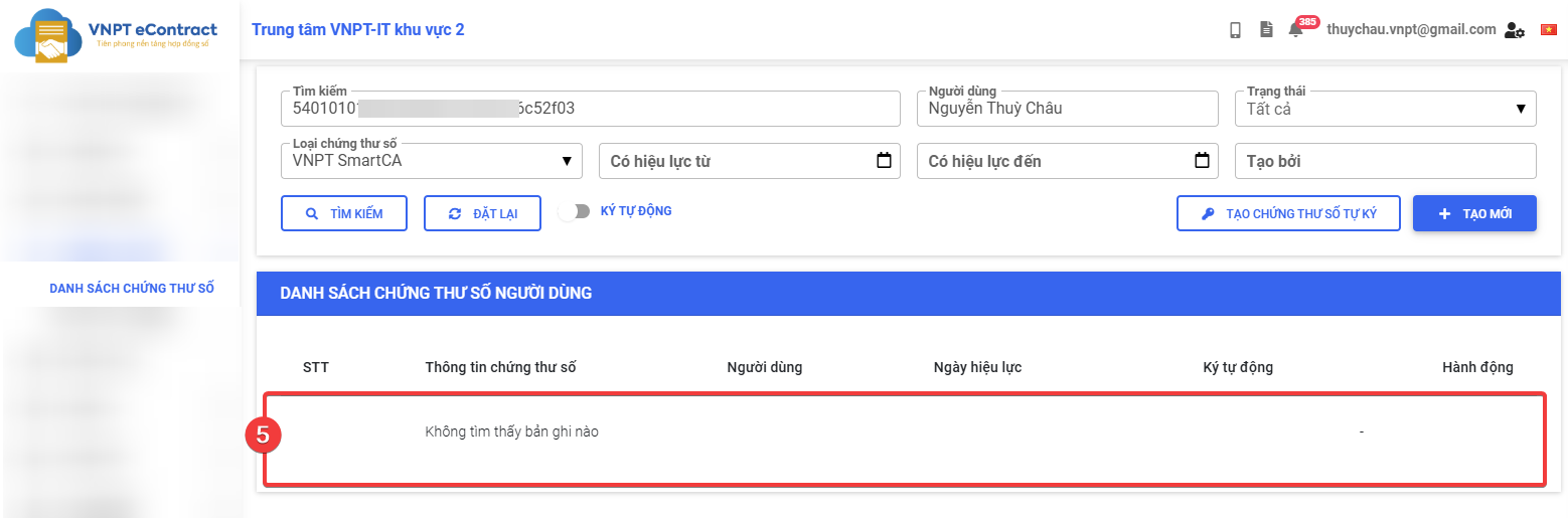 Delete user digital certificate