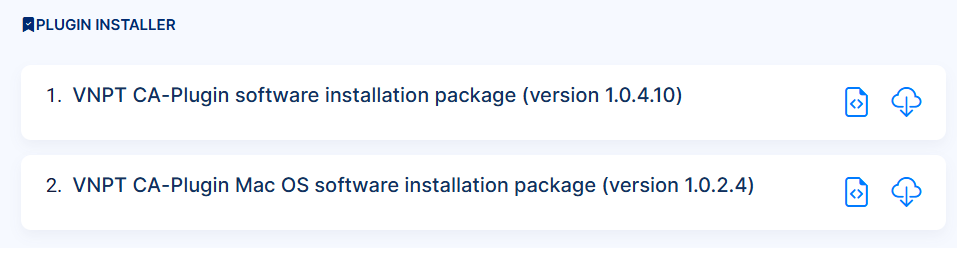 Download VNPT-CA plugin